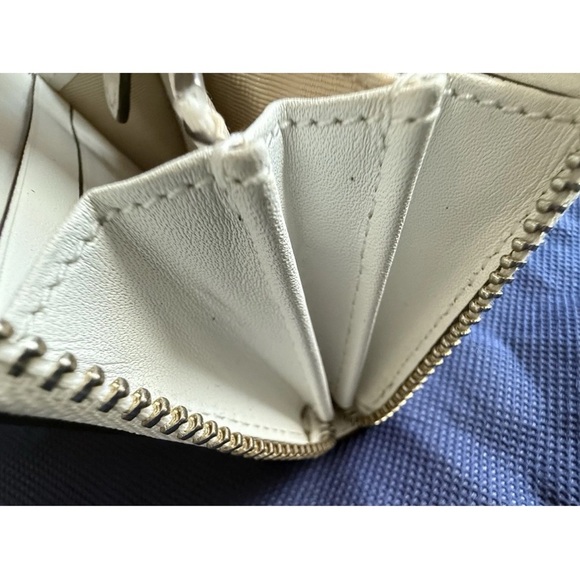 LRL Lauren Ralph Lauren embroidered leather zip wallet White Green Multicolor - Picture 15 of 16